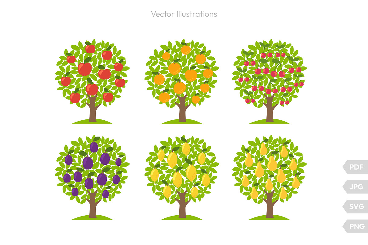 Fruit Trees Vector Set, a Graphic by Ilia Design (Photo 5 of 12)
