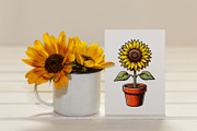 Flower Pot Clipart Garden PNG Art, a Decorative Illustration by QM_ART (Thumbnail 5 of 7)