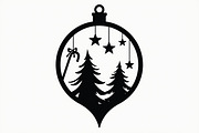 Christmas Ornament Laser Cut Bundle, a Graphic by Creativeshirt (Thumbnail 2 of 16)