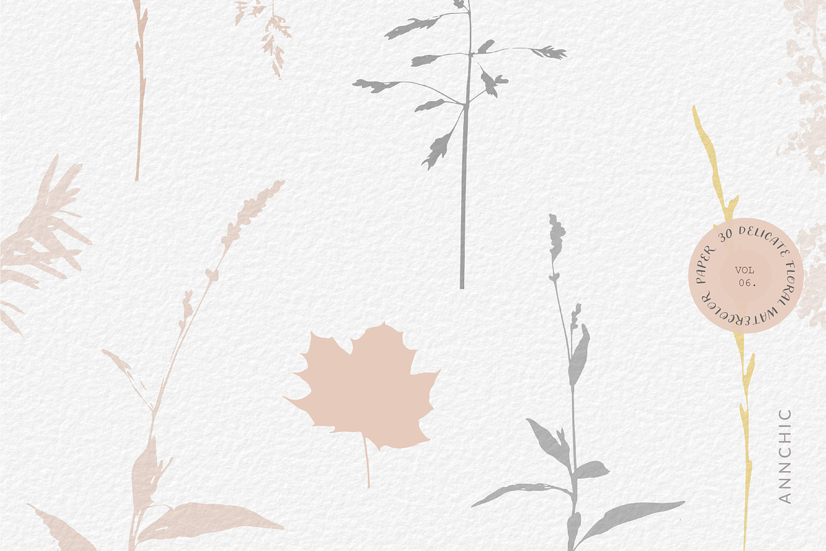 BUNDLE Floral watercolor paper, a Texture Illustration by Anna Sokol (Photo 66 of 71)