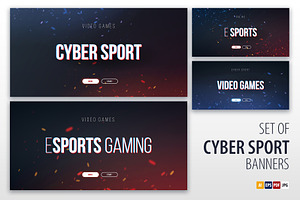 Cyber Sport banners.