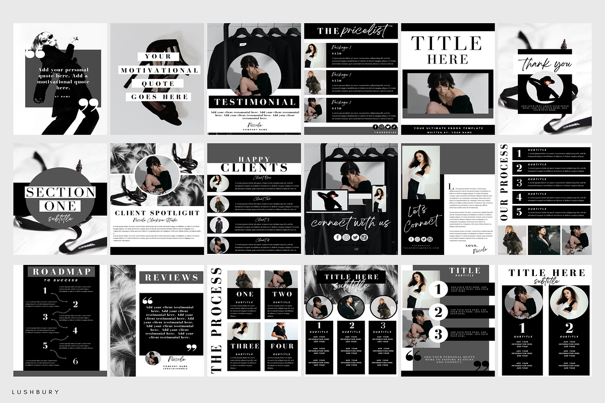 100 Ebook Workbook Template Canva, a Magazine Template by LushBury (Photo 4 of 9)