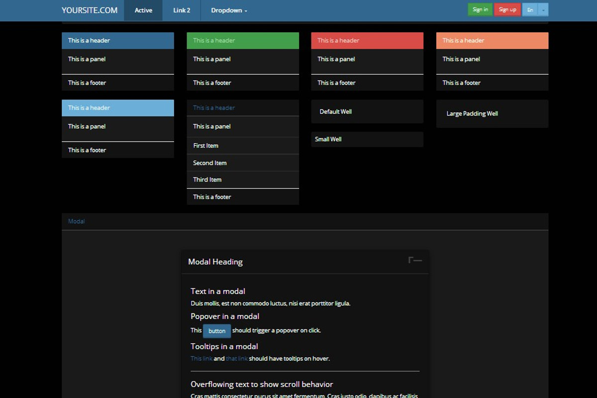 Bootstrap 3.0. theme black&blue skin, a Bootstrap Template by Bootstraptor (Photo 5 of 5)