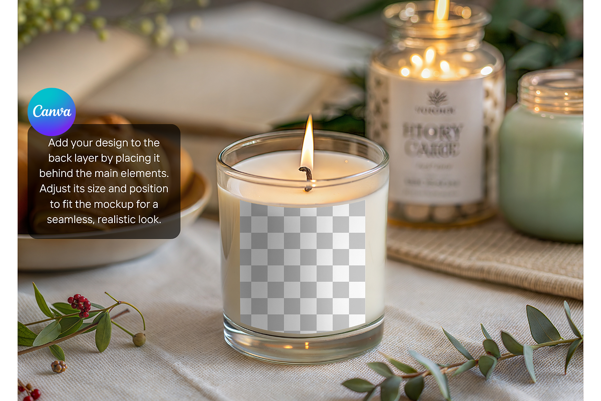 Burning Glass Candle Label Mockup, a Product Mockup by MockupWizard (Photo 3 of 5)