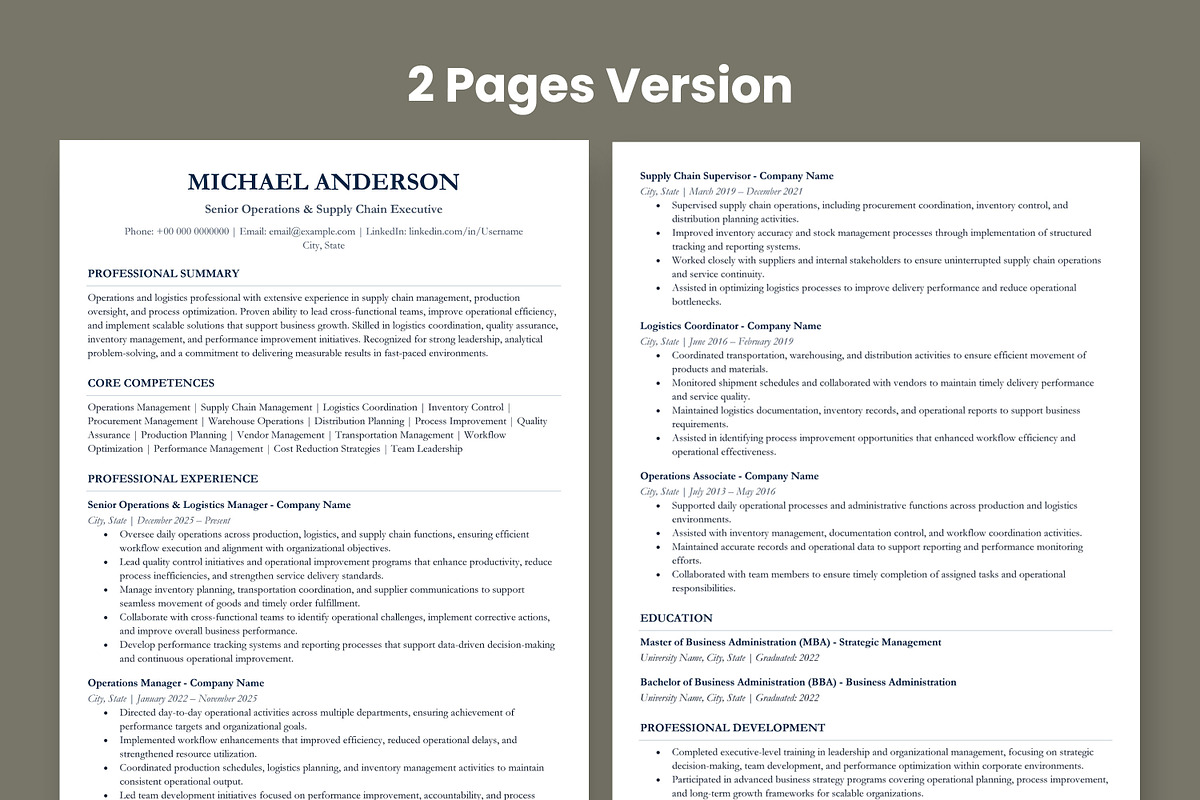 ATS Resume / CV Template Clean, a Resume Template by Anjum Ilyas (Photo 4 of 7)