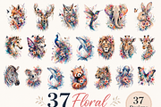 Floral animal clipart, an Object Illustration by HeavensStar (Thumbnail 1 of 7)
