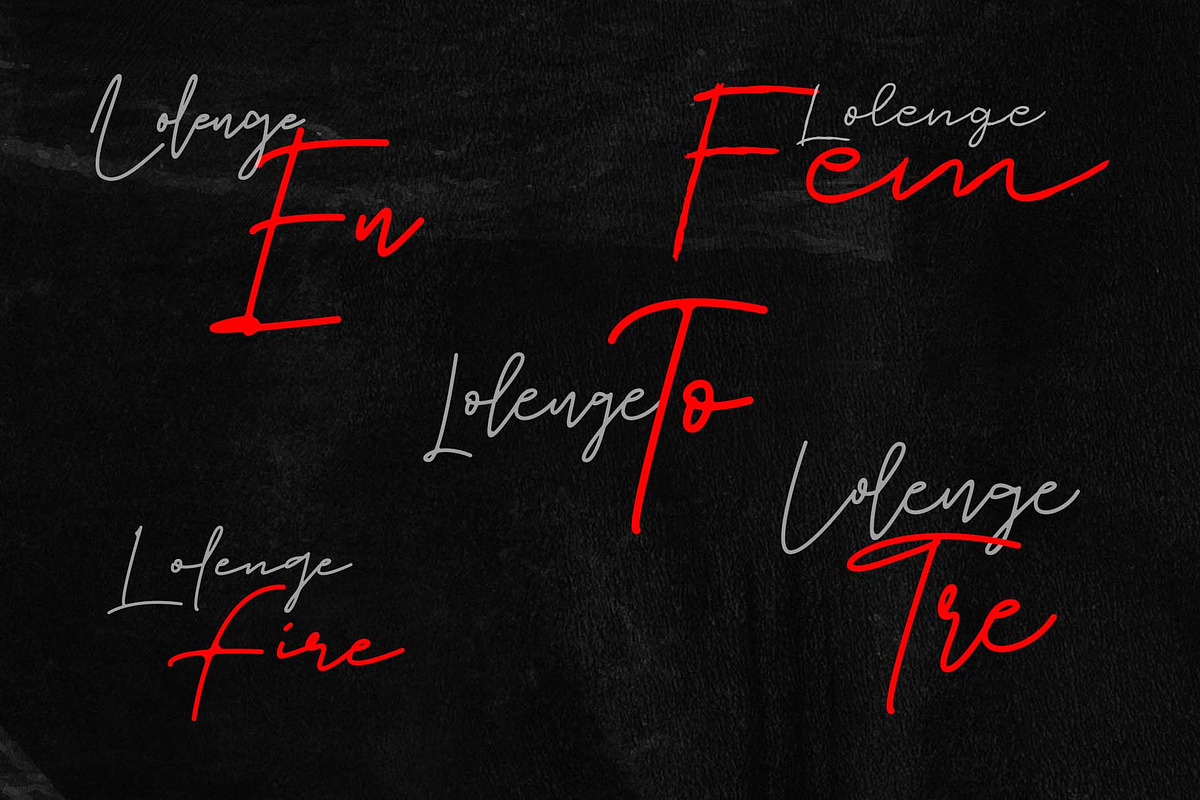 Lolenge | 5 Style Scripts, a Script Font by Jadatype.id (Photo 2 of 10)