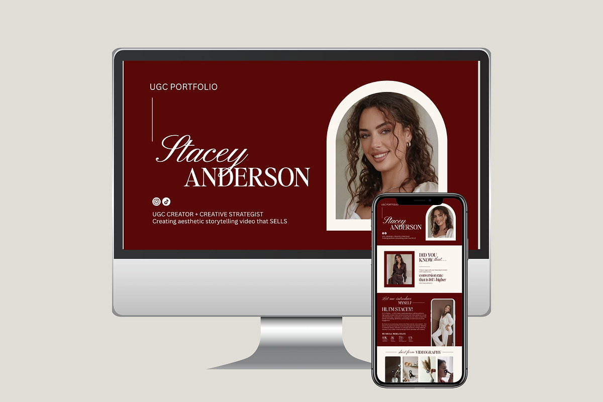 UGC Portfolio Canva Website Template preview 5