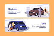 Passenger transfer, taxi order cards, a Transportation Illustration by PaperTrident (Thumbnail 6 of 12)