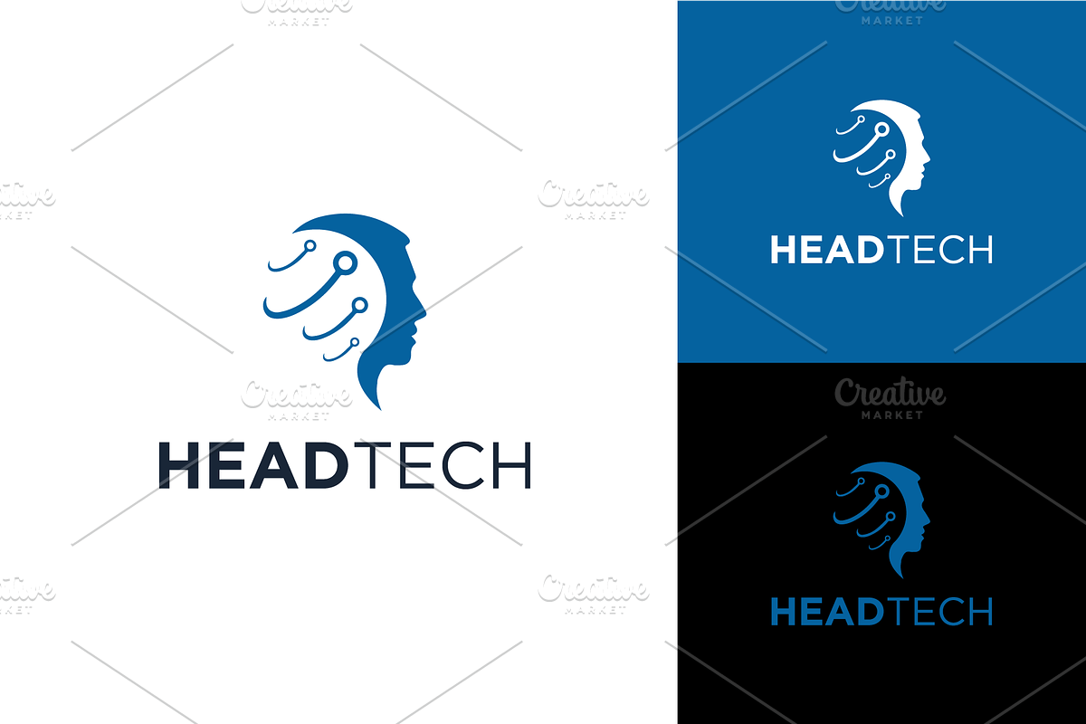 Head Tech Logo Vector Modern, a Branding & Logo Template by zaqilogo (Photo 1 of 2)