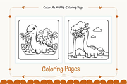 Dinosaur Coloring Pages for Kids, an Animal Illustration by Ink Gallery (Thumbnail 2 of 6)