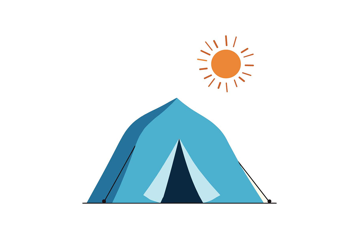 Sunset Adventure Camping Badge Set, an Object Graphic by Designs_River (Photo 6 of 13)