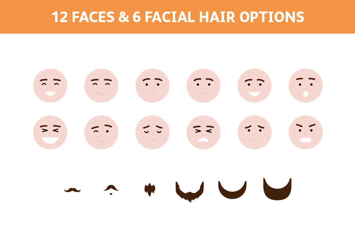 Vector Avatar Creator (Illustrator), an Illustration by Medialoot (Photo 3 of 6)