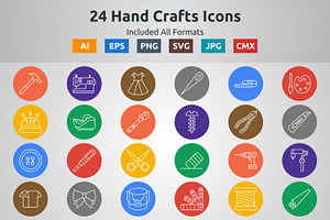 Line Circle Icon Of Hand Crafts