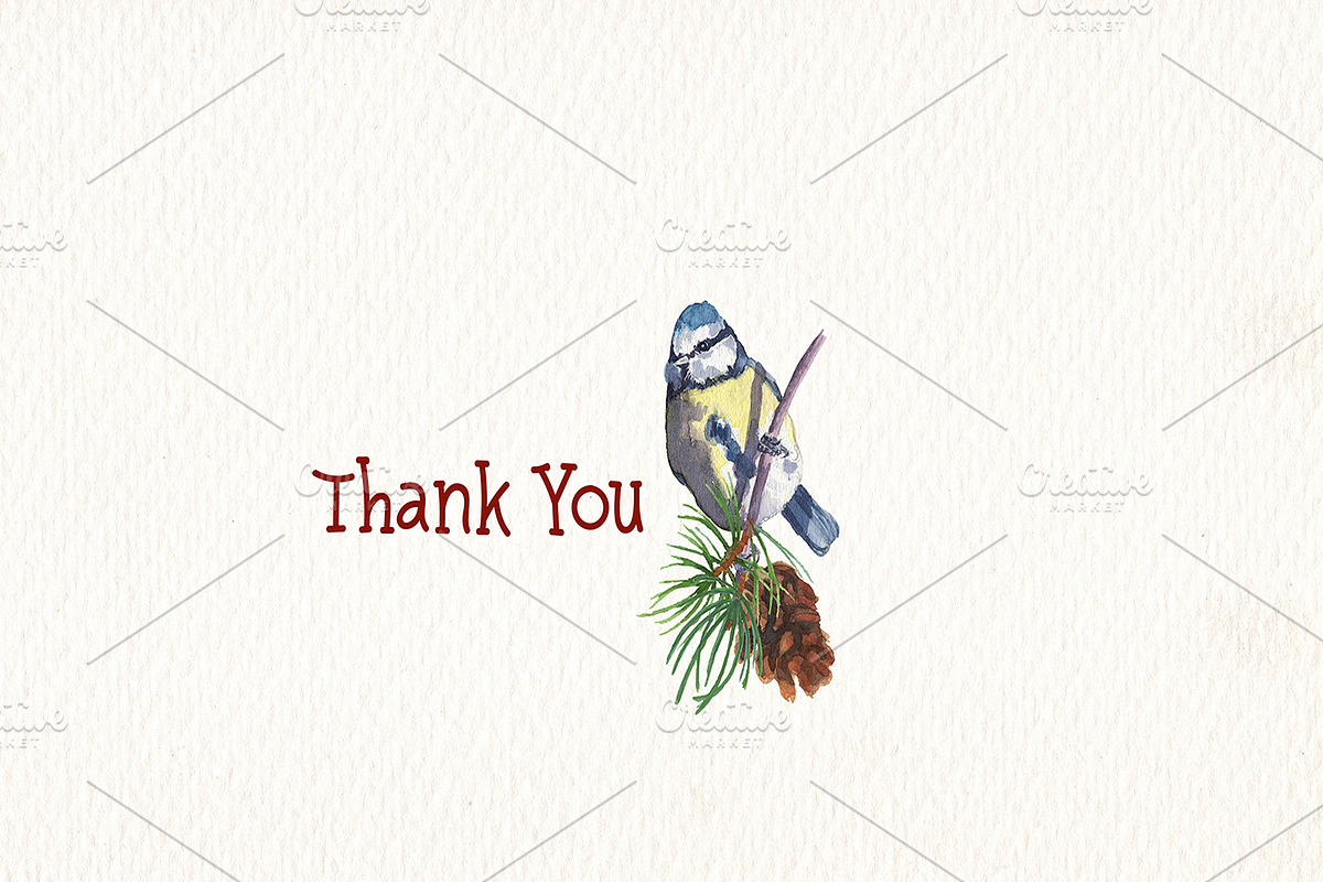 Watercolor blue tit bird clipart, an Illustration by Art & Things (Photo 8 of 8)