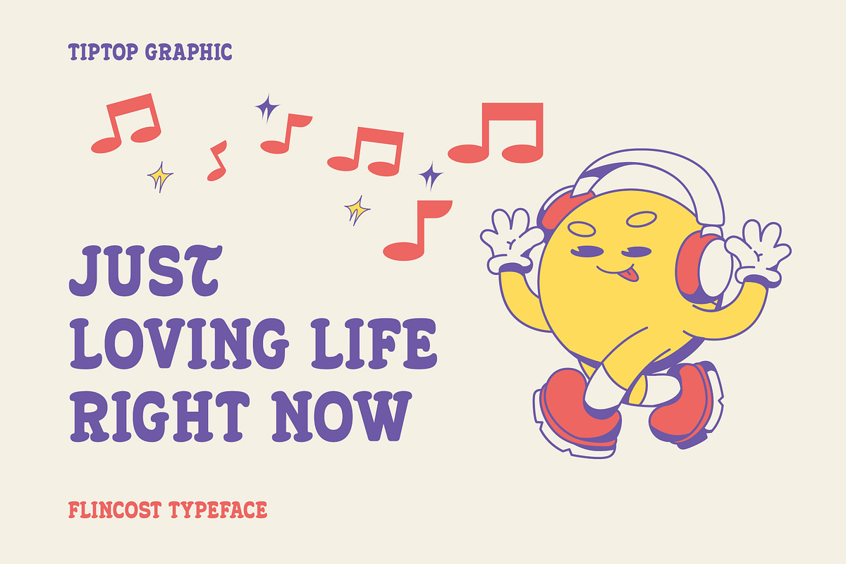 Flincost – Rounded Retro Font, a Serif Font by Tiptop Graphic (Photo 9 of 10)