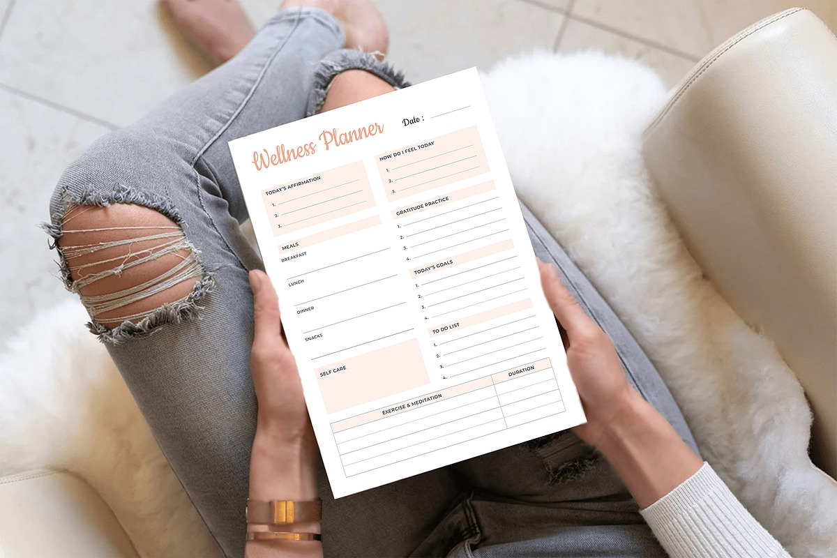 Health and Wellness Planner, a Stationery Template by DesignDevisers (Photo 5 of 10)