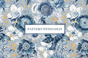 Blue Garden Seamless Patterns