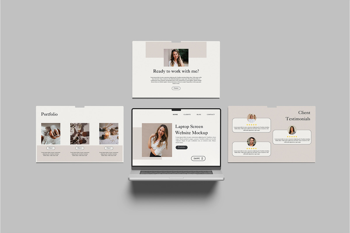 Laptop Screen Website Mockup, a Device Mockup by Bangdastudio (Photo 5 of 10)
