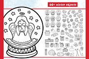 Black & White Christmas Illustration, an Object Graphic by Ksenya Savva (Thumbnail 3 of 9)