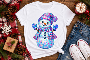 Christmas Disco Snowman Png
