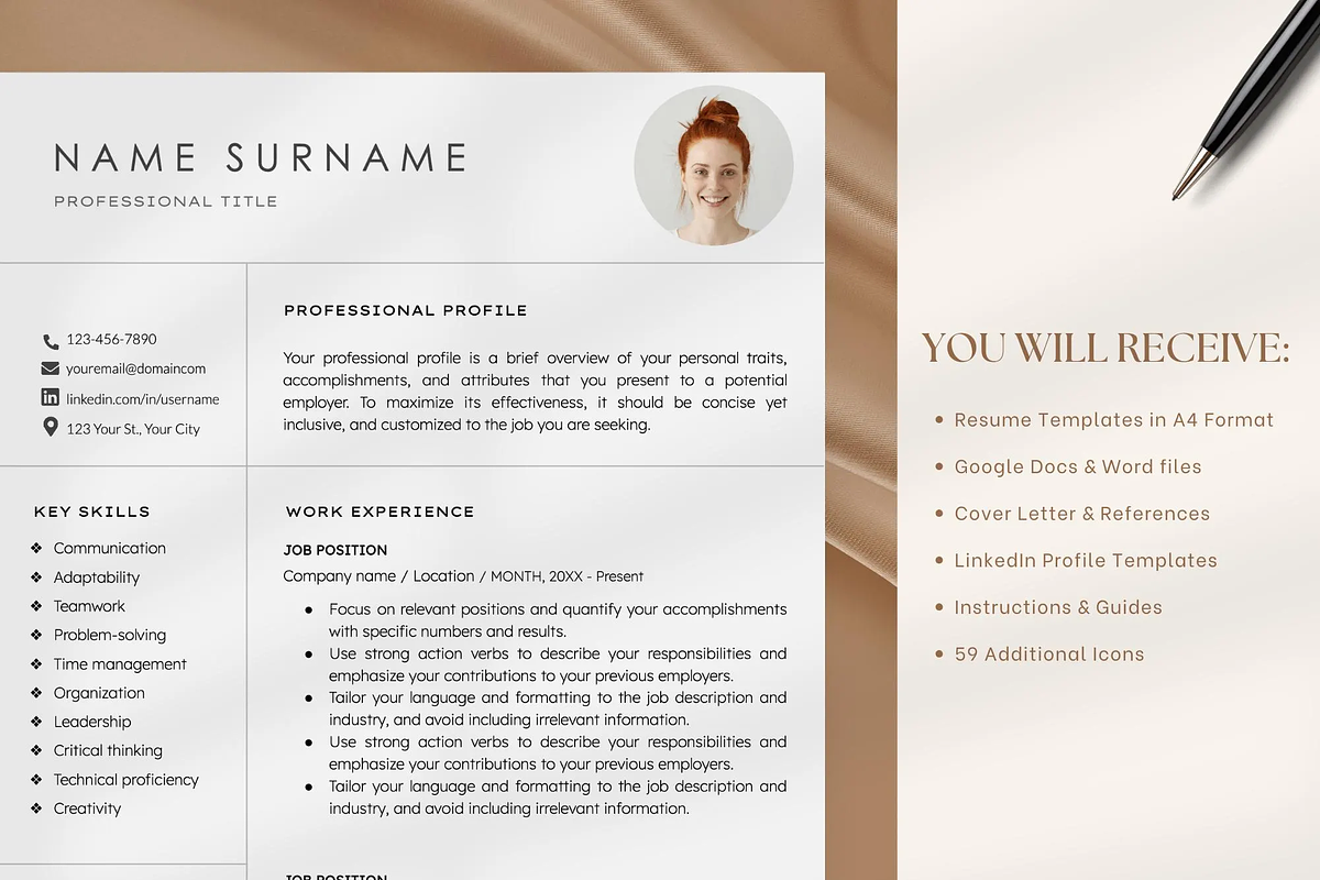 Professional CV Resume Template, a Resume Template by OkiDocs Resume Templates (Photo 6 of 10)