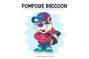 Set of Cartoon Raccoons 02. T-Shirt., an Animal Illustration by KENO Mascots (Thumbnail 2 of 8)