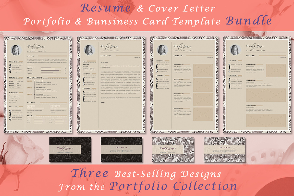 Resume CV Portfolio Bundle, a Resume Template by Showy68 Template (Photo 4 of 4)