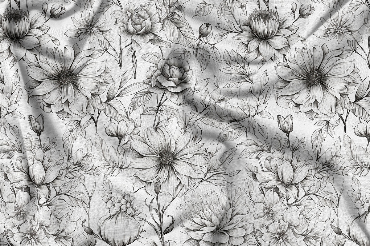 Peony - Sketch Flower Patterns, a Pattern Graphic by Pixel Perfect Patterns (Photo 3 of 8)