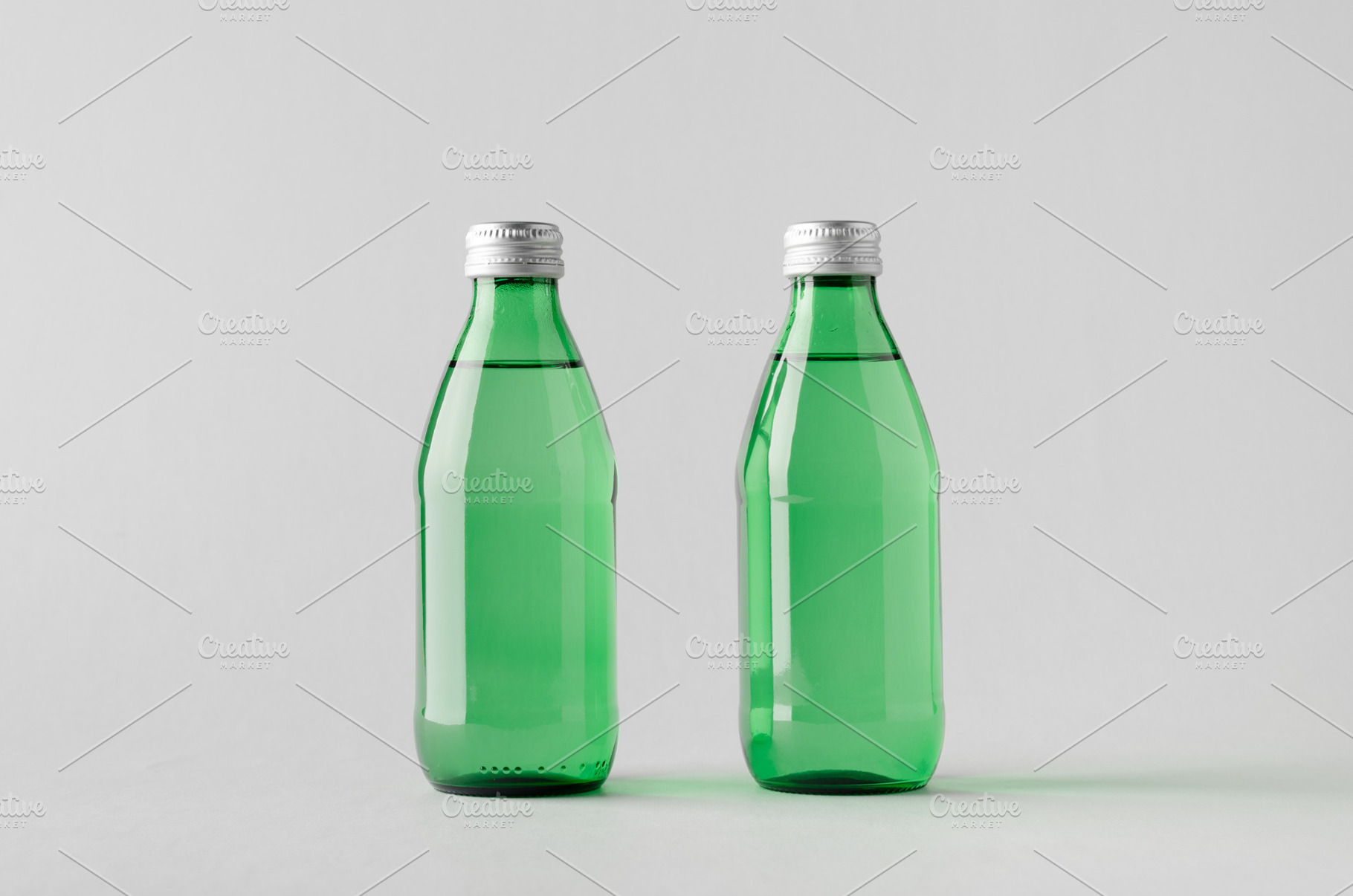 Water bottle mockup  two bottles stock photo containing 250ml and 25cl, a Food & Drink Photo by Shablon