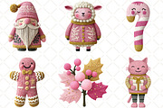 Crochet Christmas Clipart, an Illustration by Black Bird Studio (Thumbnail 3 of 6)