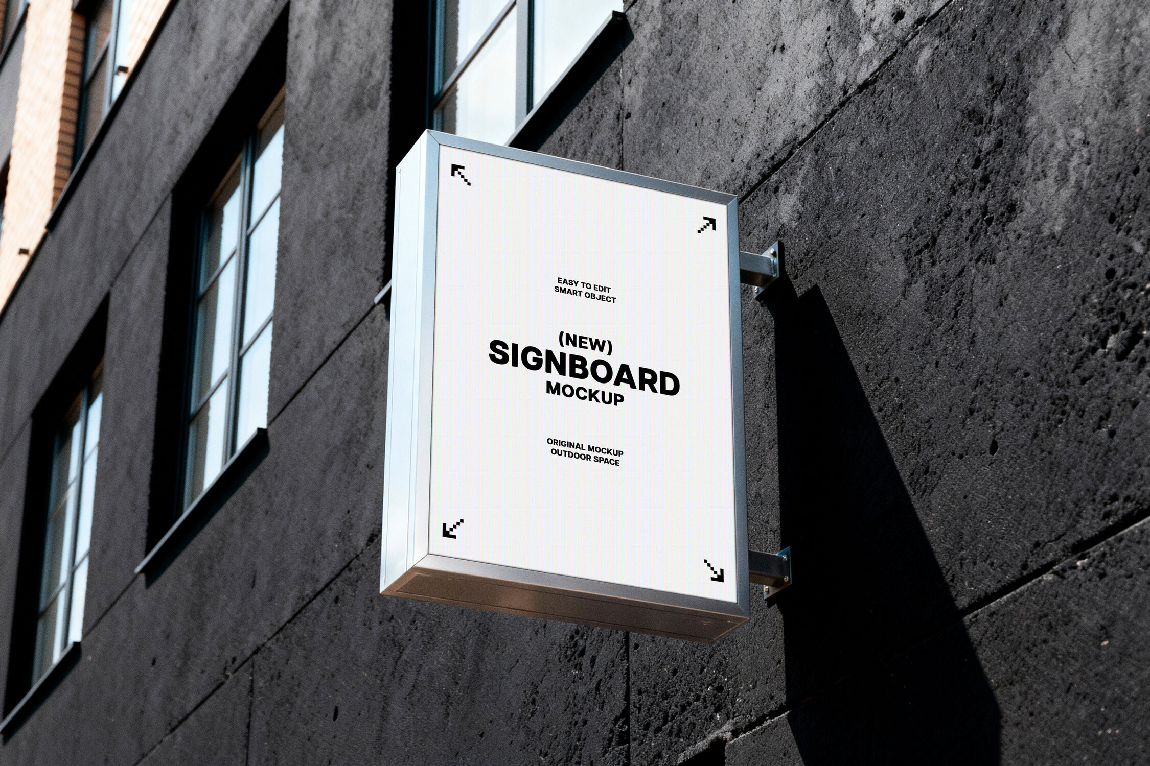 Vertical Metallic Signboard Mockup, an Advertising Mockup by Design Squad