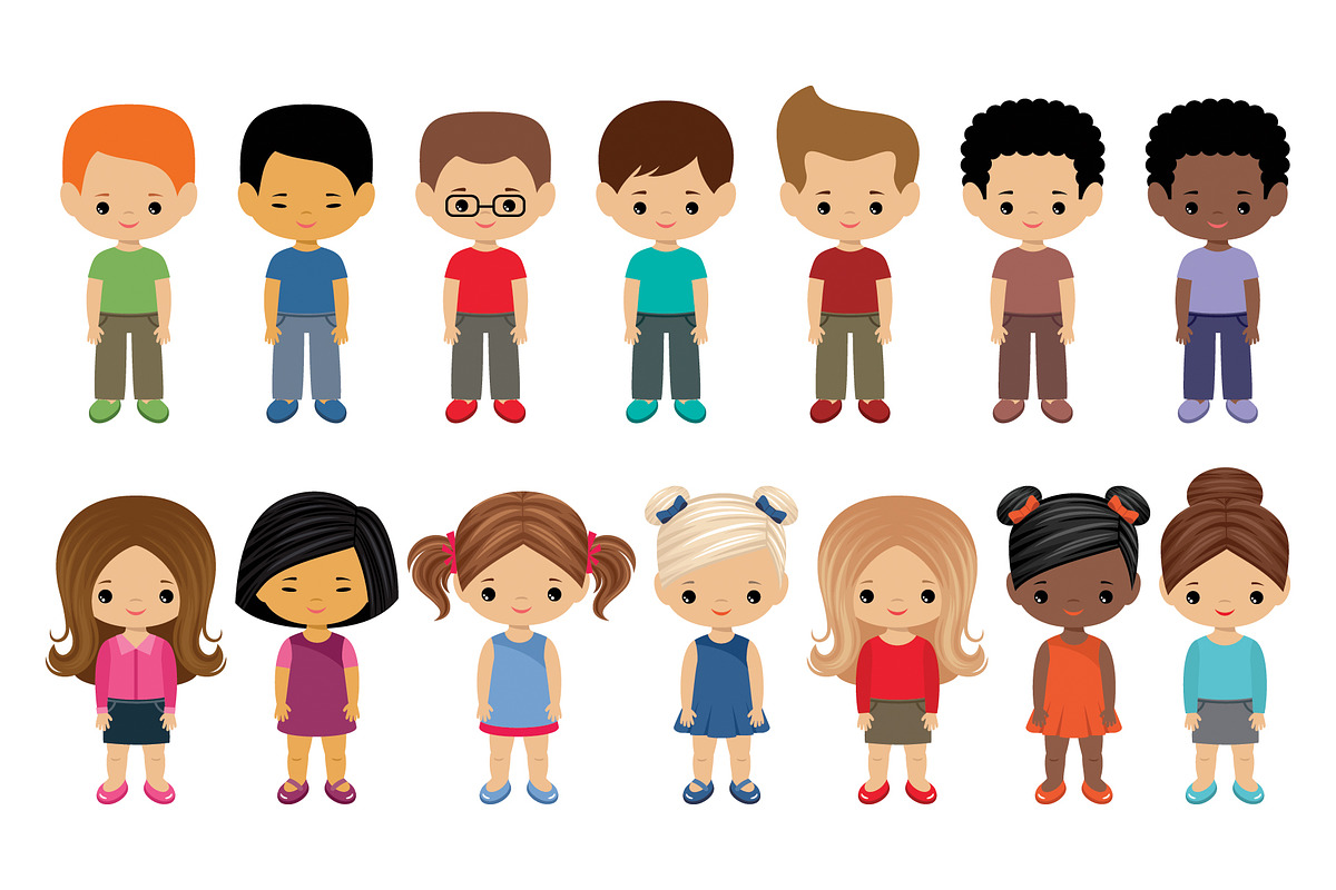 Little girls and boys, an Education Illustration by Gurza SHOP (Photo 2 of 2)