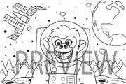 10 cute Astronaut illustrations, a Decorative Illustration by Somjai King (Thumbnail 11 of 11)