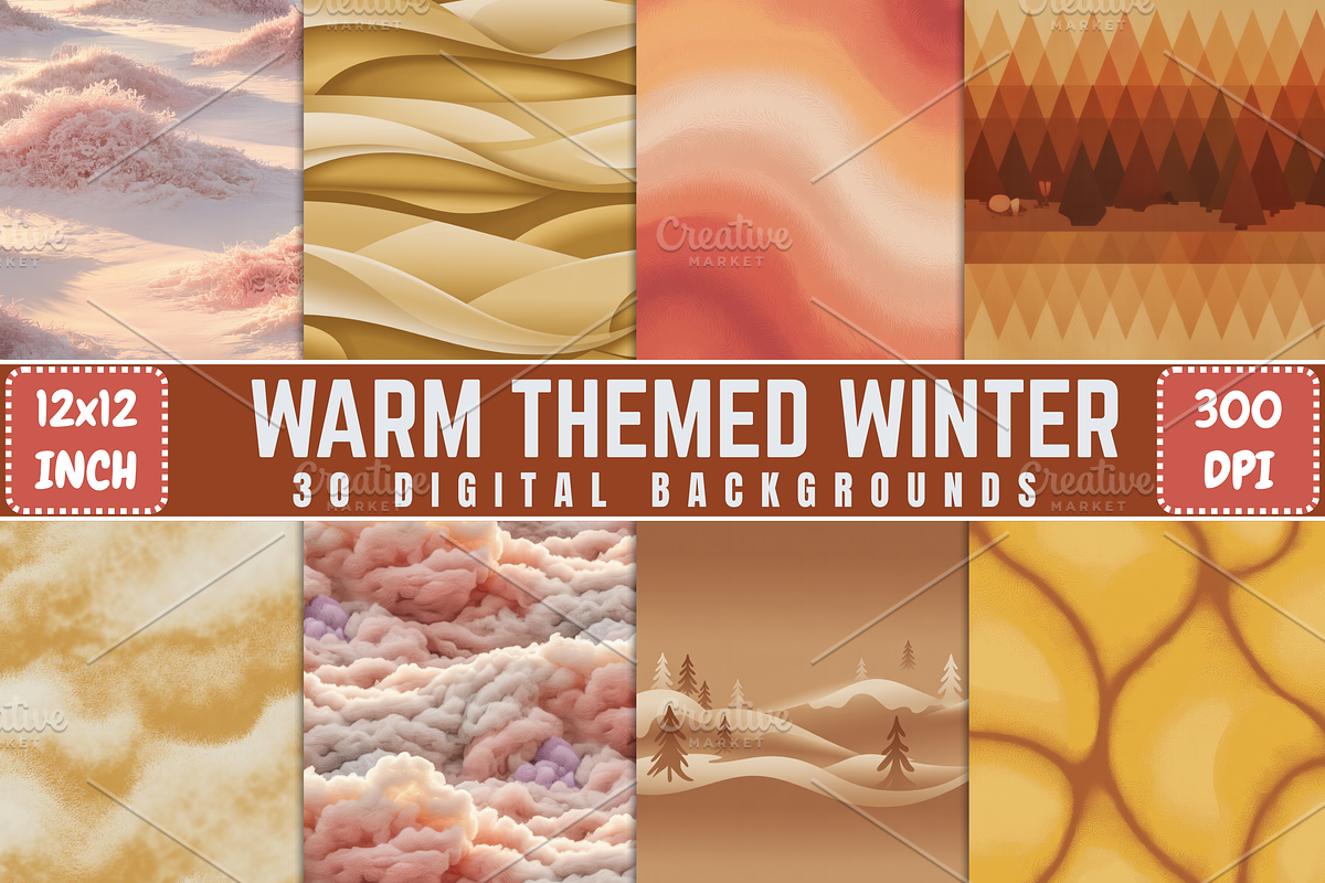 Warm Winter Digital Backgrounds, a Background Photo by Ink Gallery (Photo 1 of 2)