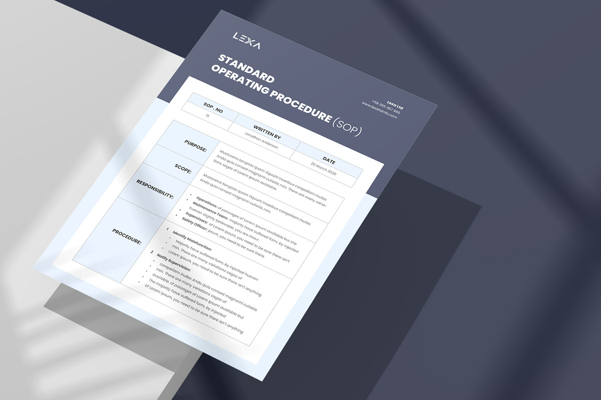 Standard Operating Procedure (SOP), a Brochure Template by Niofix (Photo 4 of 7)