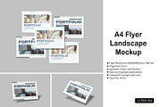 A4 Flyer Landscape Mockup, an Advertising Mockup by rizalamora (Thumbnail 1 of 13)
