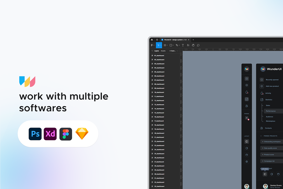 WunderUI - Design System & UI Kit, an UI Kit Template by KL-Webmedia (Photo 6 of 8)