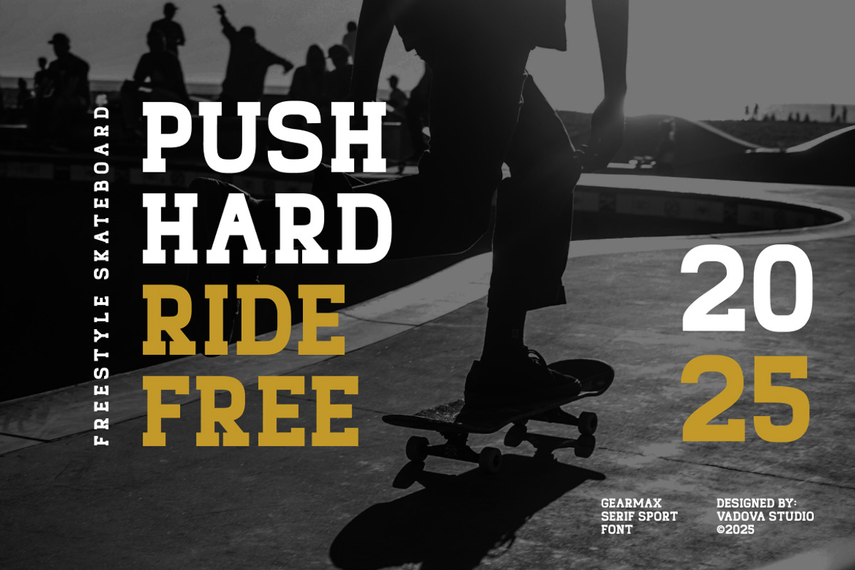 Gearmax Bold Serif Sport Font, a Slab Serif Font by Vadovastd (Photo 4 of 7)