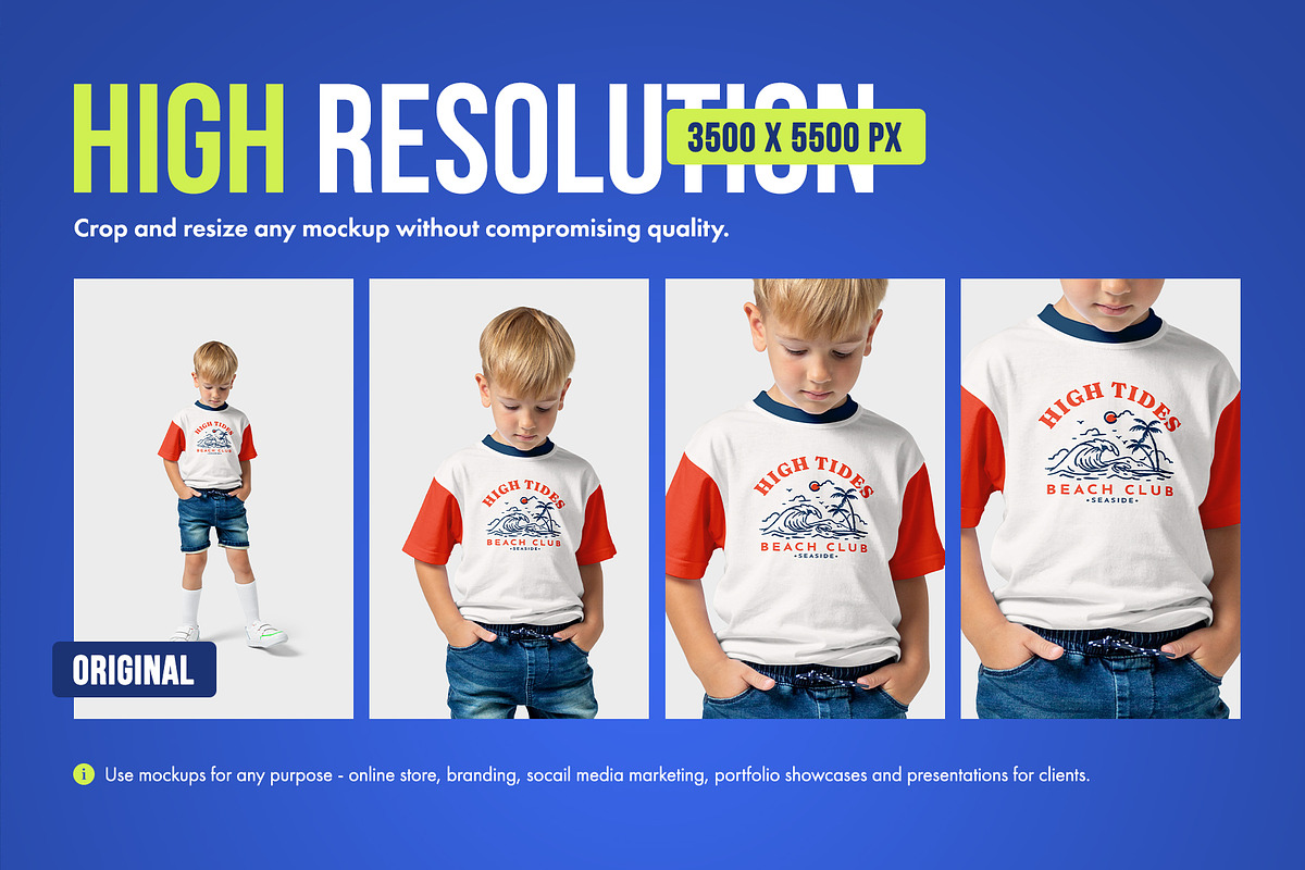 Realistic Kids Boy T-Shirt Mockups, a Shirt Mockup by Hi, Mock-Up! (Photo 4 of 12)