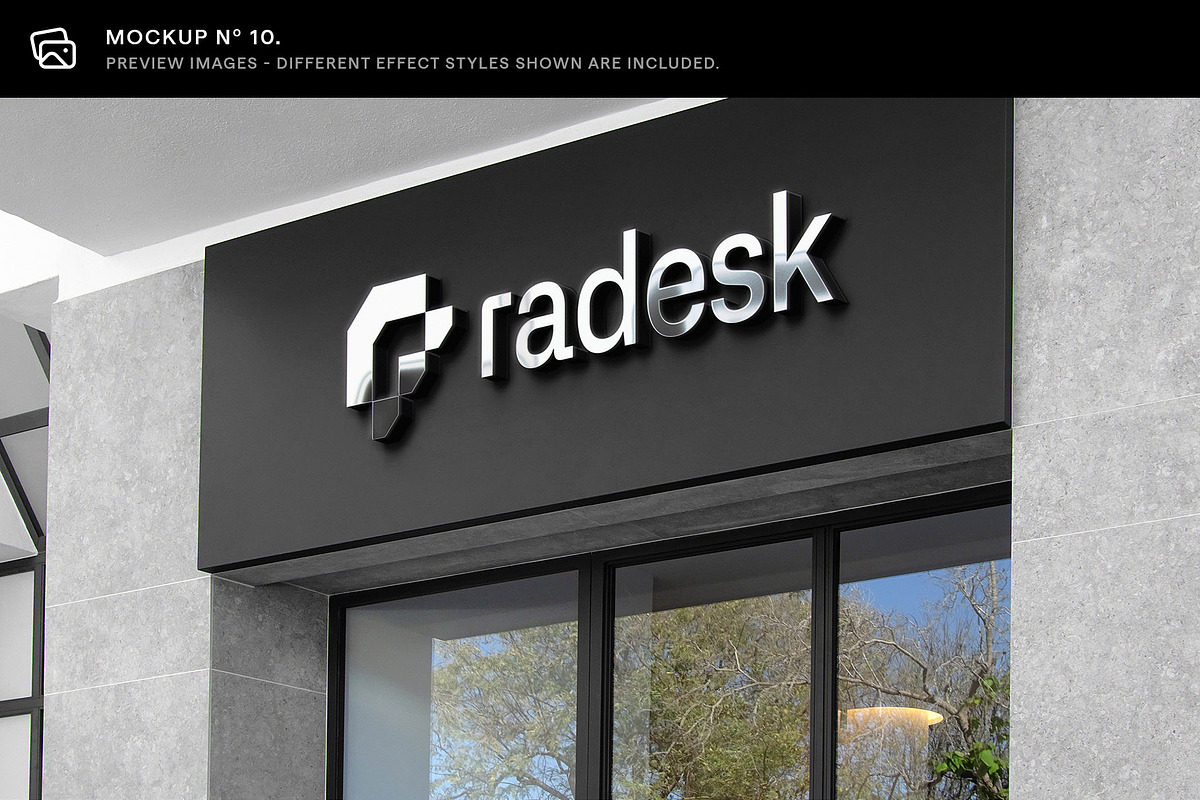 30 Signs & Facade Logo Mockups - V4, an Advertising Mockup by Asylab (Photo 17 of 38)