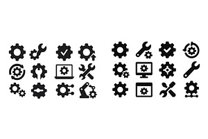 Gear and tool icons collection, an Illustration by ZinetroN