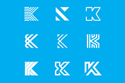 9 K Letter Logos - Vector & Mock-Up, a Branding & Logo Template by Multiple (Thumbnail 3 of 5)