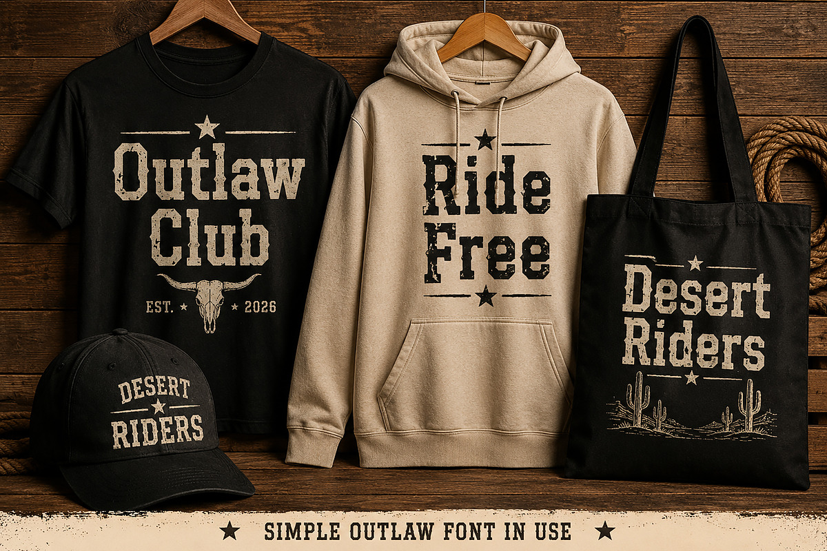 Simple Outlaw, a Serif Font by Wow Magic (Photo 5 of 5)
