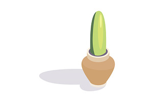 Isometric pot plant. Palm icon for, an Object Illustration by the8monkey