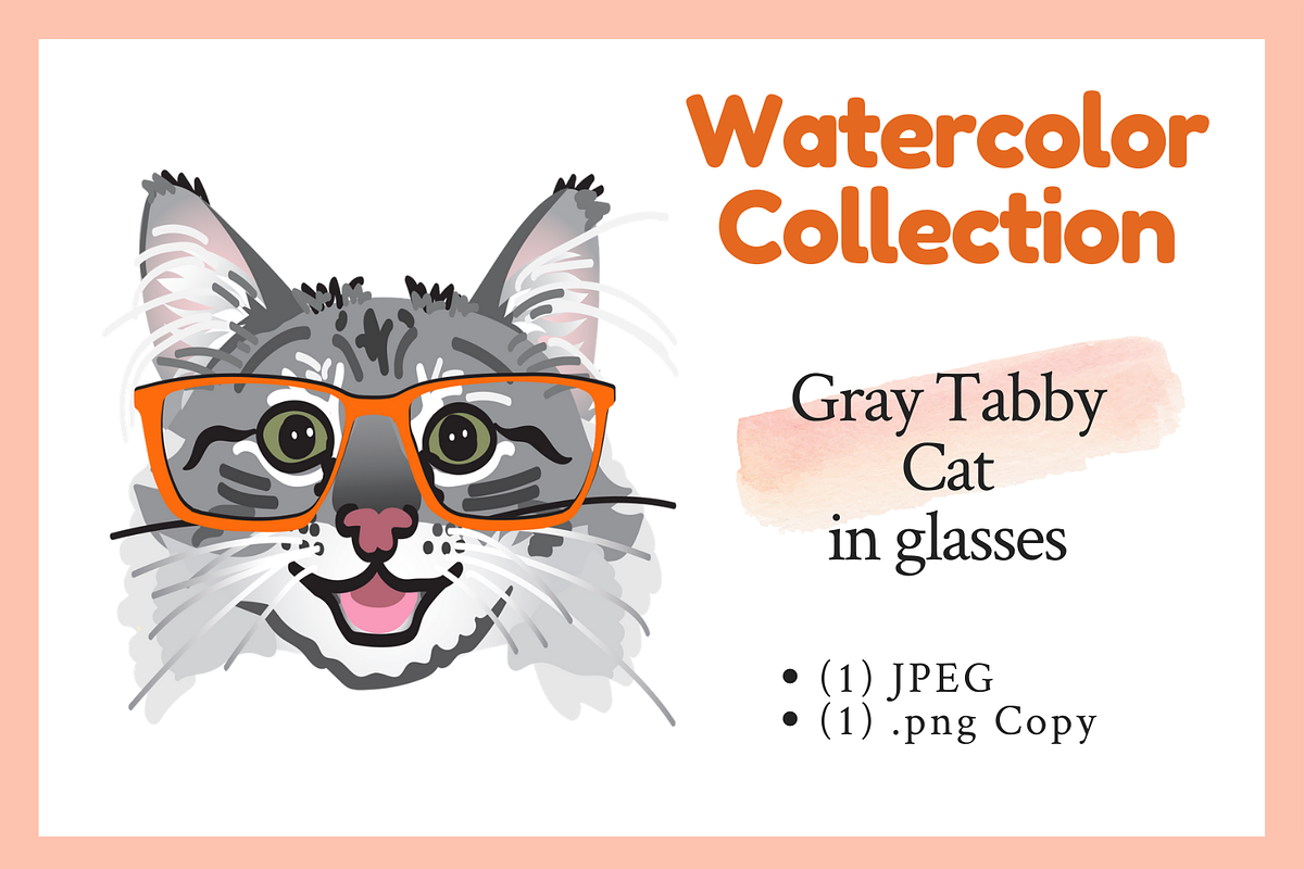 Adorable Long Hair Gray Cat Graphic, an Animal Illustration by ThePawPrintsShop (Photo 1 of 3)