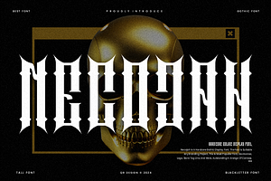 Necojah - Hardcore Gothic Font, a Blackletter Font by QR Design Studio