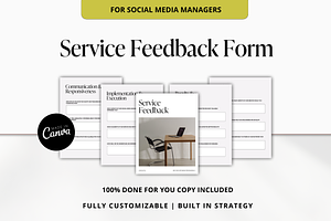 SMM Service Feedback Questionnaire, a Templates & Theme by Anessta & Co