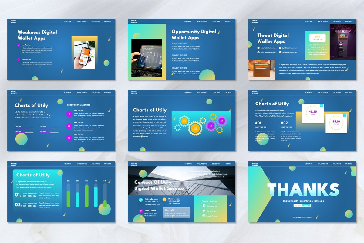Utily - Digital Wallet Powerpoint, a Templates & Theme by Dhabee (Photo 8 of 8)