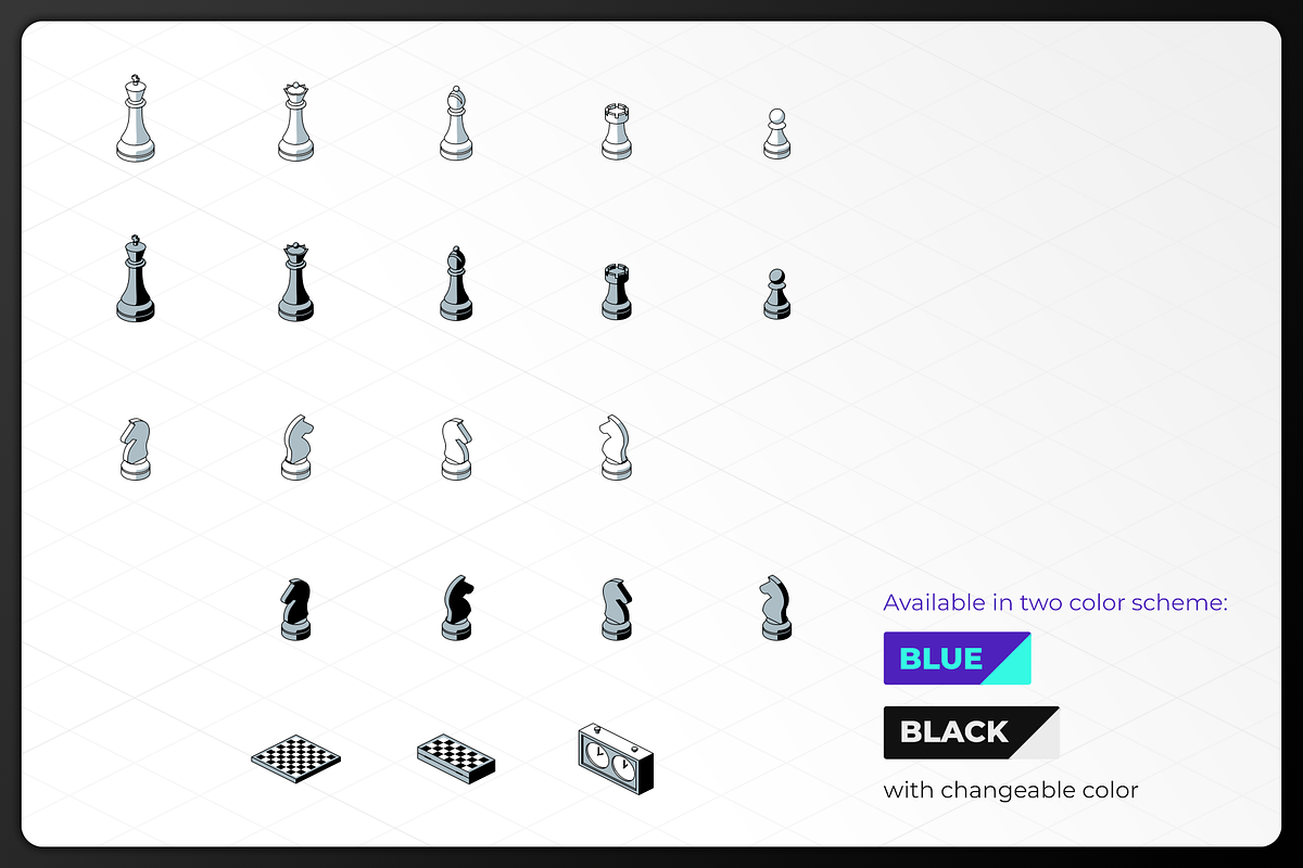 Icometric - Chess Icons, a Duotone Icon by oelhoem (Photo 2 of 3)